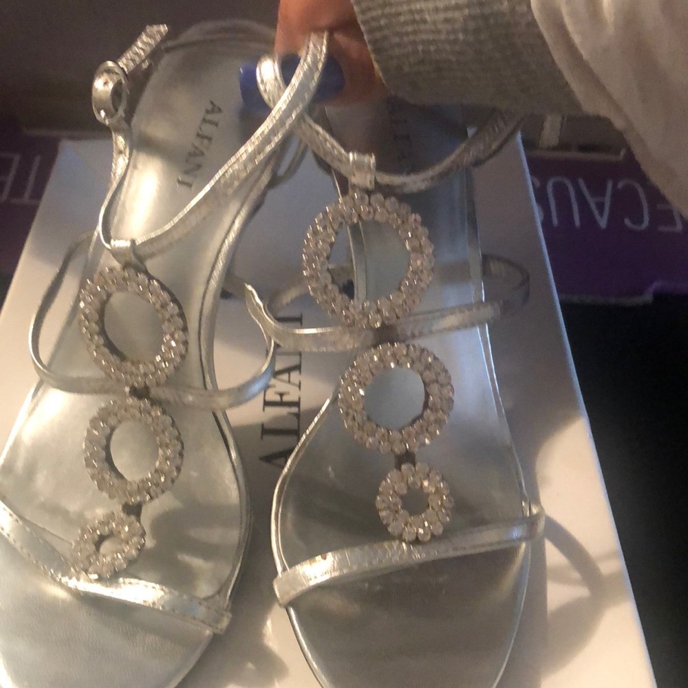 Alfani silver rhinestone shoes size 7.5